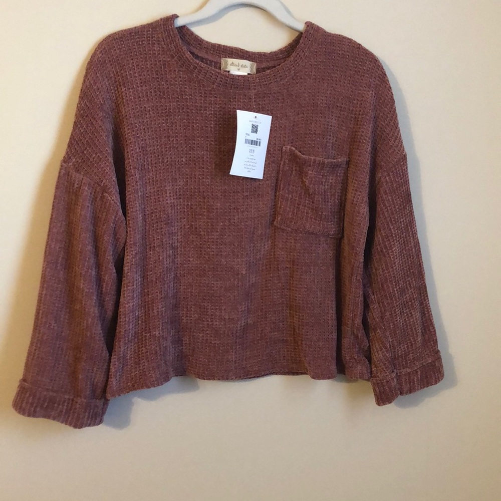 NWT Altar’d State Sweater, dark mauve, size Medium